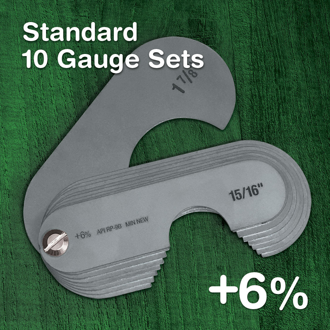 Stainless - Standard +6% (10 Gauge Sets)