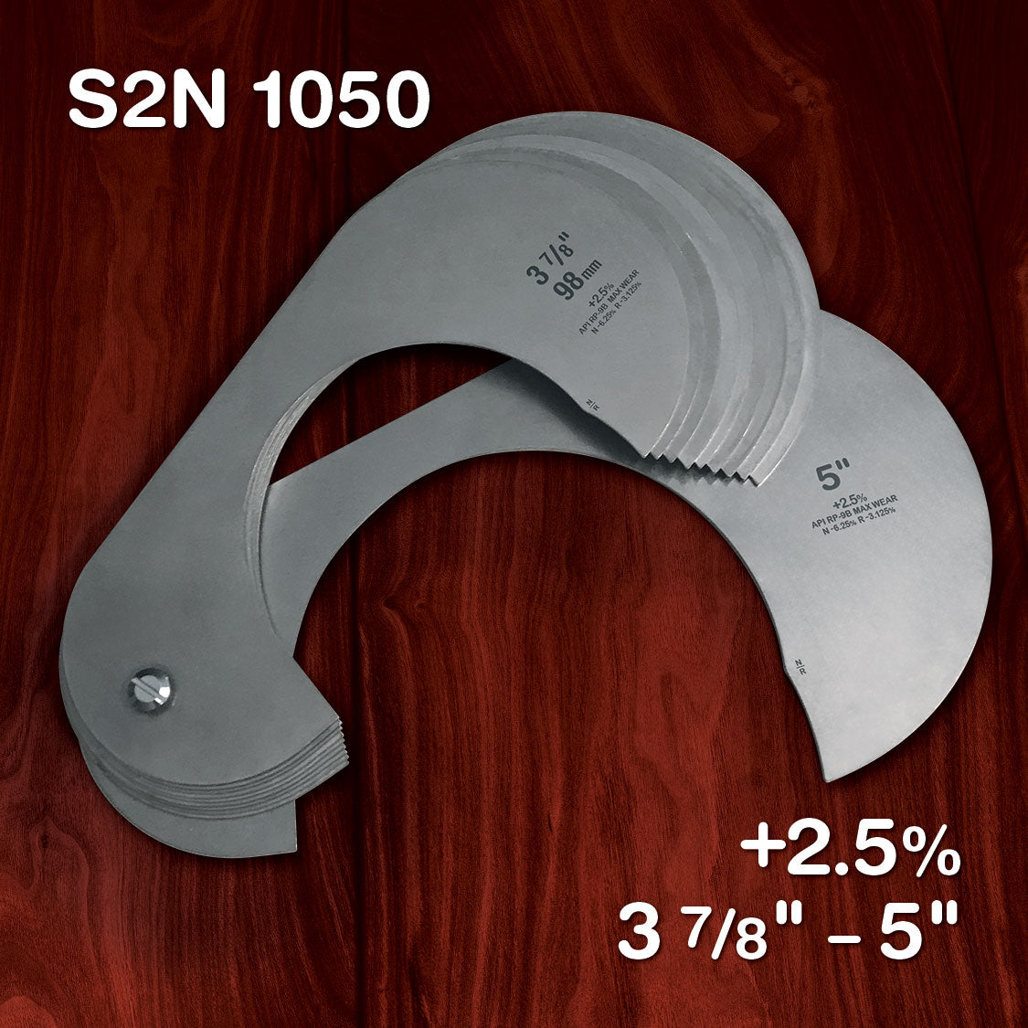 +2.5% 3 7/8 - 5 Sheave Gauges