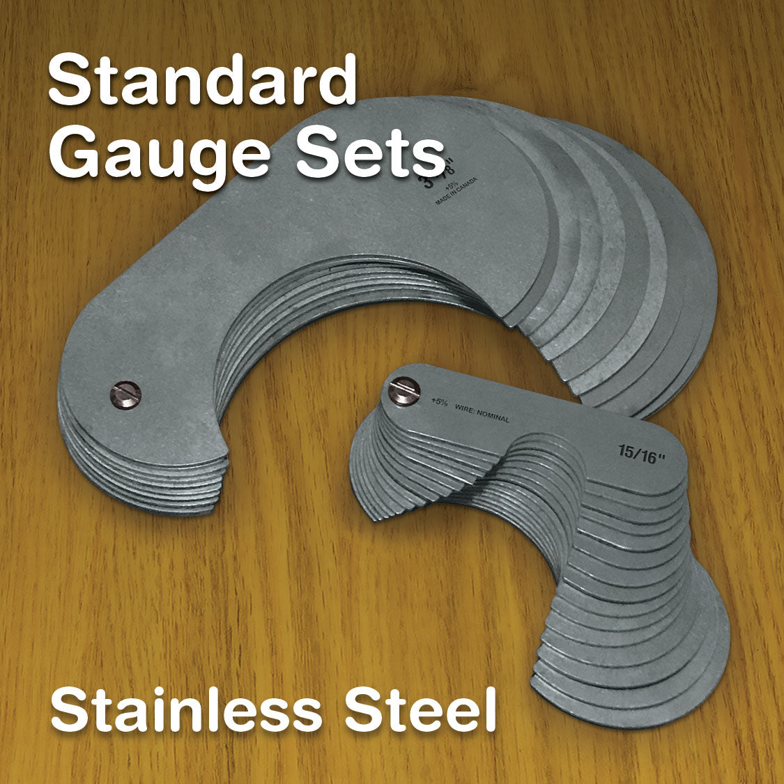 Stainless Sheave Gauges - Standard Sizes