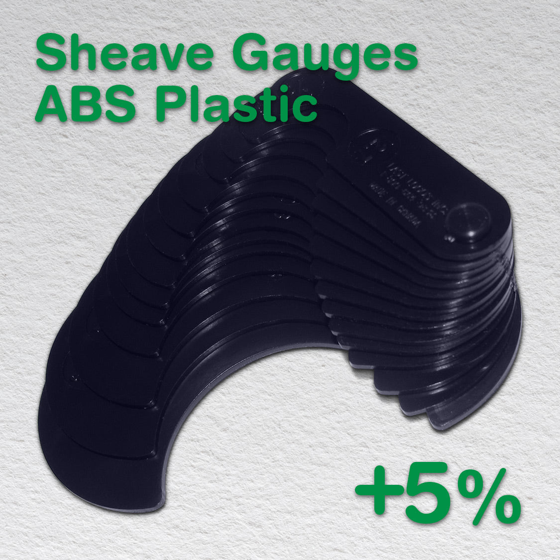 Plastic +5% Wire Rope and Sheave Gauges