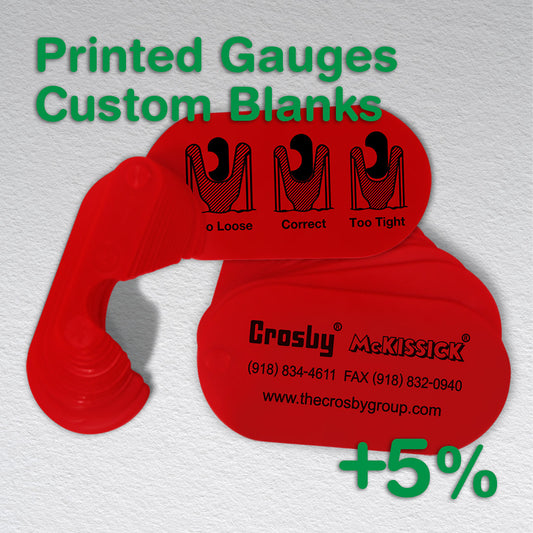 Plastic +5%  Custom Blank Printed Gauges