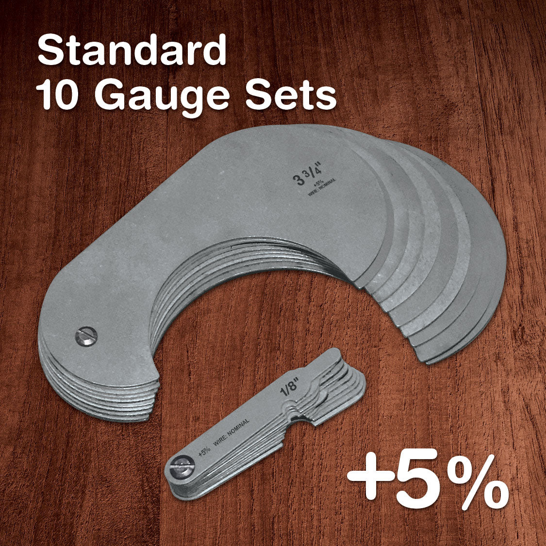 Stainless - Standard +5% (10 Gauge Sets) – Sheave Gauges Online