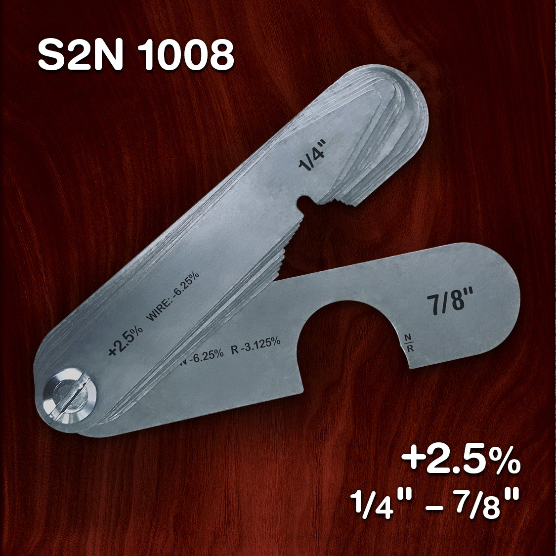 Stainless - Standard +2.5% (10 Gauge Sets) – Sheave Gauges Online